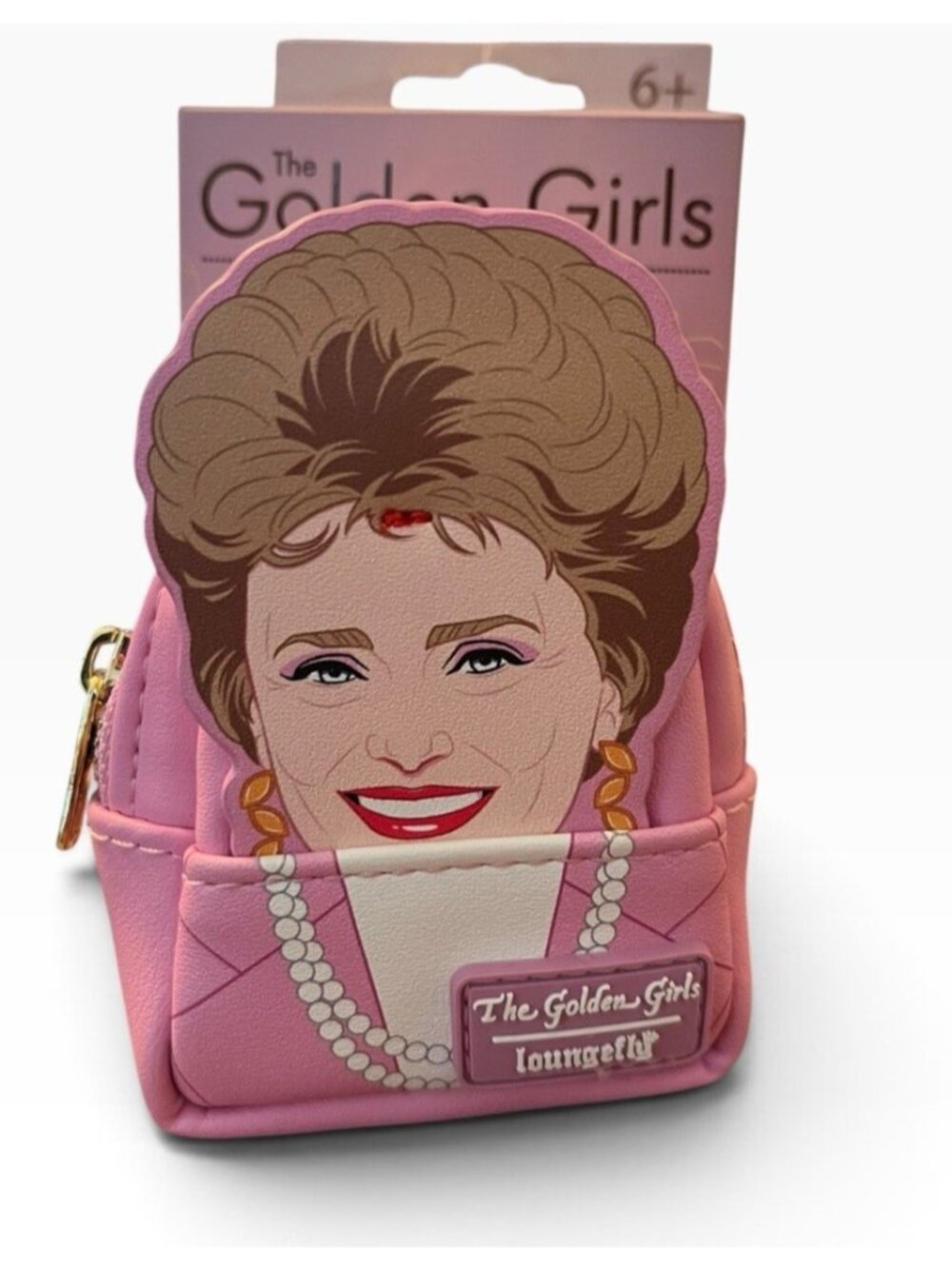 Loungefly Blanche The Golden Girls Micro Mini Bag Charm Keychain Pink New in Box